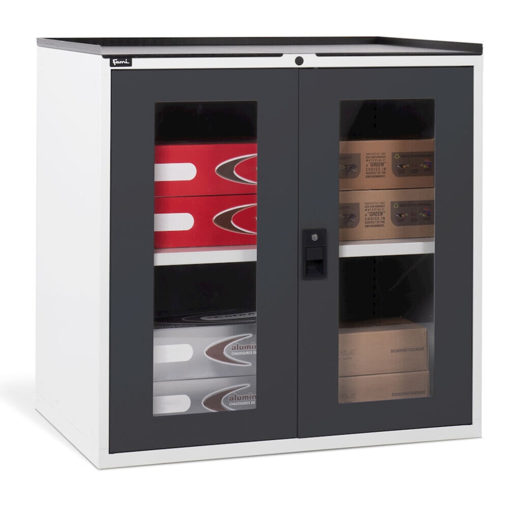 Produktabbildung Nr. 6: Fami MASTER Schrank mit Flügeltüren aus Polycarbonat, HxBxT 1.000 x 1.020 x 726 mm, lichtgrau, anthrazit