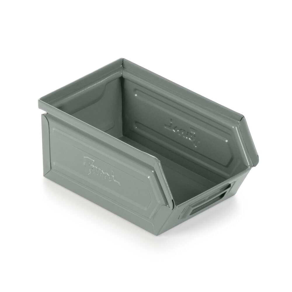 Fami Sichtlagerkasten, HxBxT 95 x 75 x 160 mm, Stahlblech, fehgrau, 20 Stk/VE Produktabbildung Nr. 1: Fami Sichtlagerkasten, HxBxT 95 x 75 x 160 mm, Stahlblech, fehgrau, 20 Stk/VE