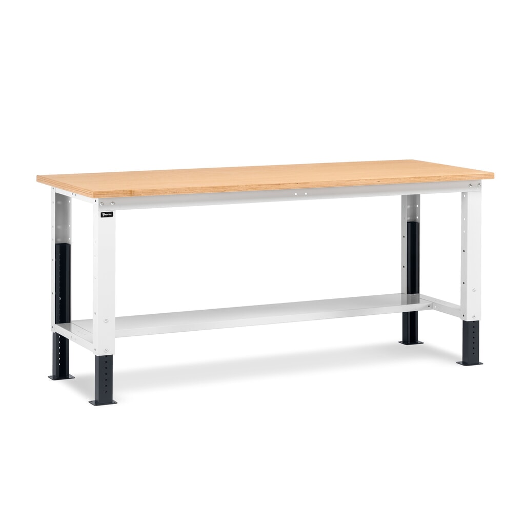 Produktabbildung: Fami Werkbank, höhenverstellbar, TK 1.000 kg, HxBxT 740-1.110 x 2.000 x 750 mm, RAL 7035 lichtgrau / RAL 7016 anthrazitgrau