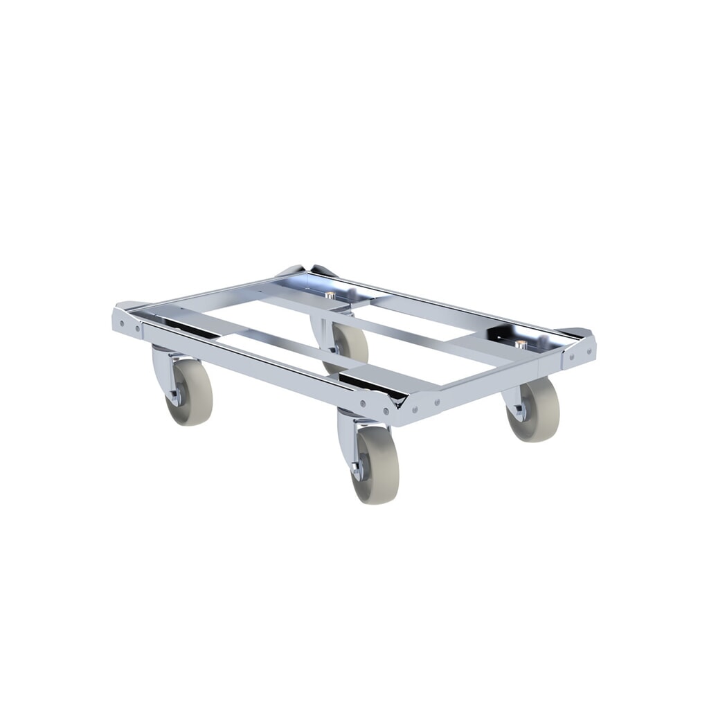 Fangecken für rolldolly® Industrie-Transportroller für Euro-Stapelbehälter, Rahmenplattform, Tragkraft 250 kg Produktabbildung: Fangecken für rolldolly® Industrie-Transportroller für Euro-Stapelbehälter, Rahmenplattform, Tragkraft 250 kg