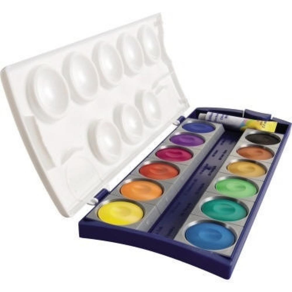Produktabbildung: Pelikan Deckfarbkasten 720250 12 Farben und Deckweiß 735 5/12