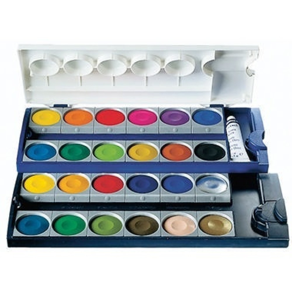 Produktabbildung: Pelikan Farbkasten 735K/24 720631 24Farben +Deckweiß