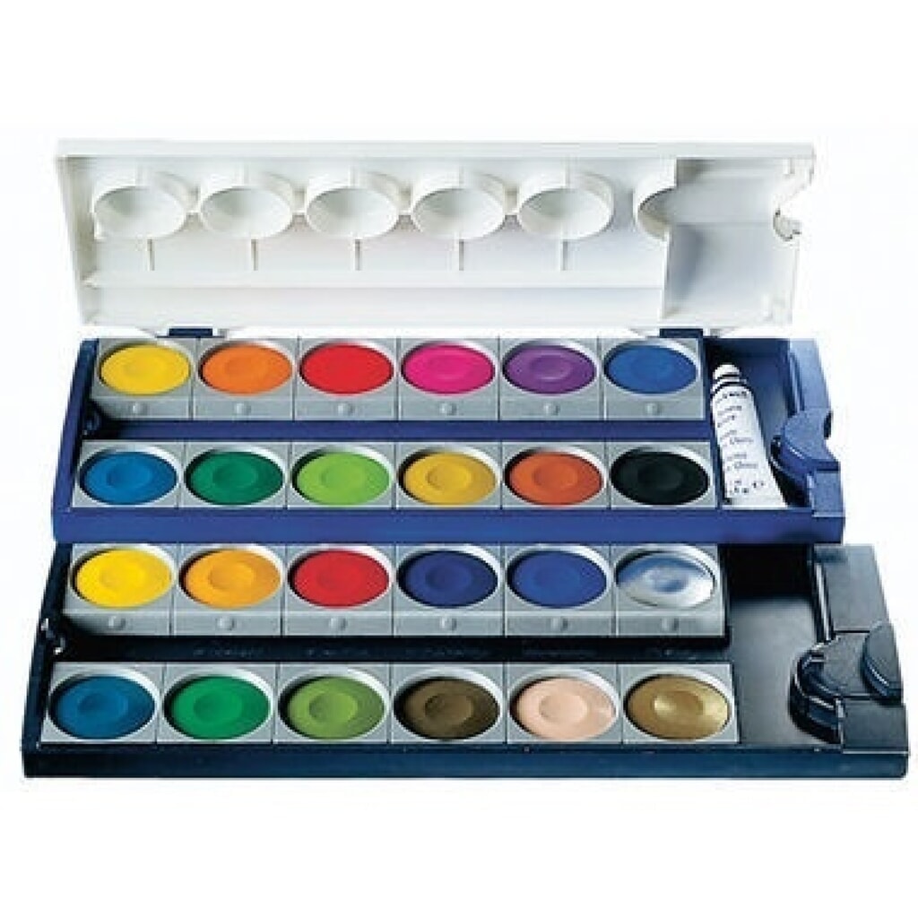 Pelikan Farbkasten 735K/24 720631 24Farben +Deckweiß Produktabbildung: Pelikan Farbkasten 735K/24 720631 24Farben +Deckweiß
