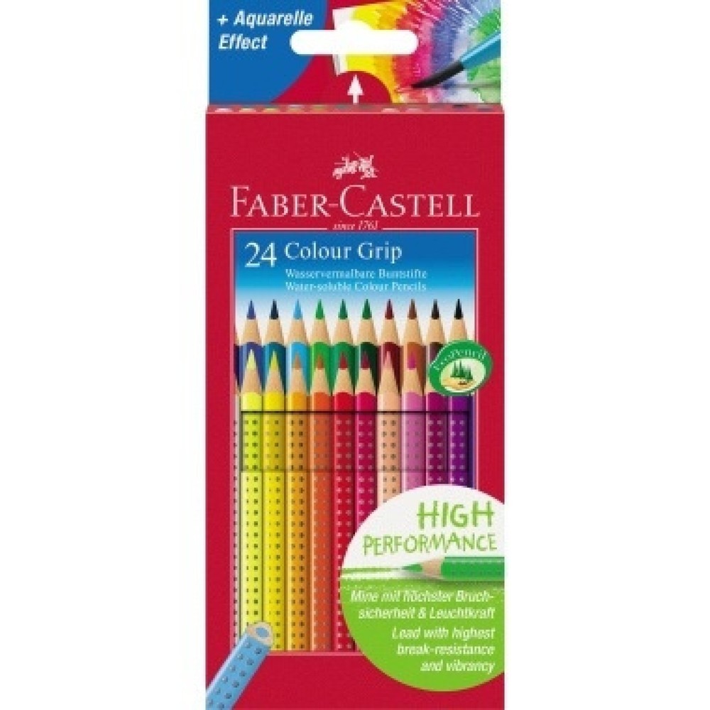 Produktabbildung: Faber-Castell Farbstift Colour GRIP 112424 farbig sortiert 24 St./Pack.