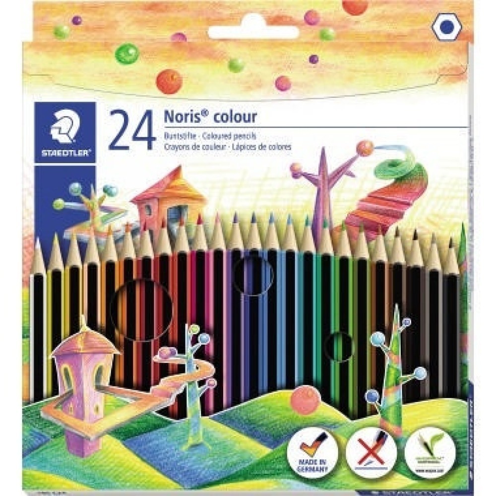 Produktabbildung: STAEDTLER Farbstift Noris colour 185C24 f. sortiert 24 St./Pack