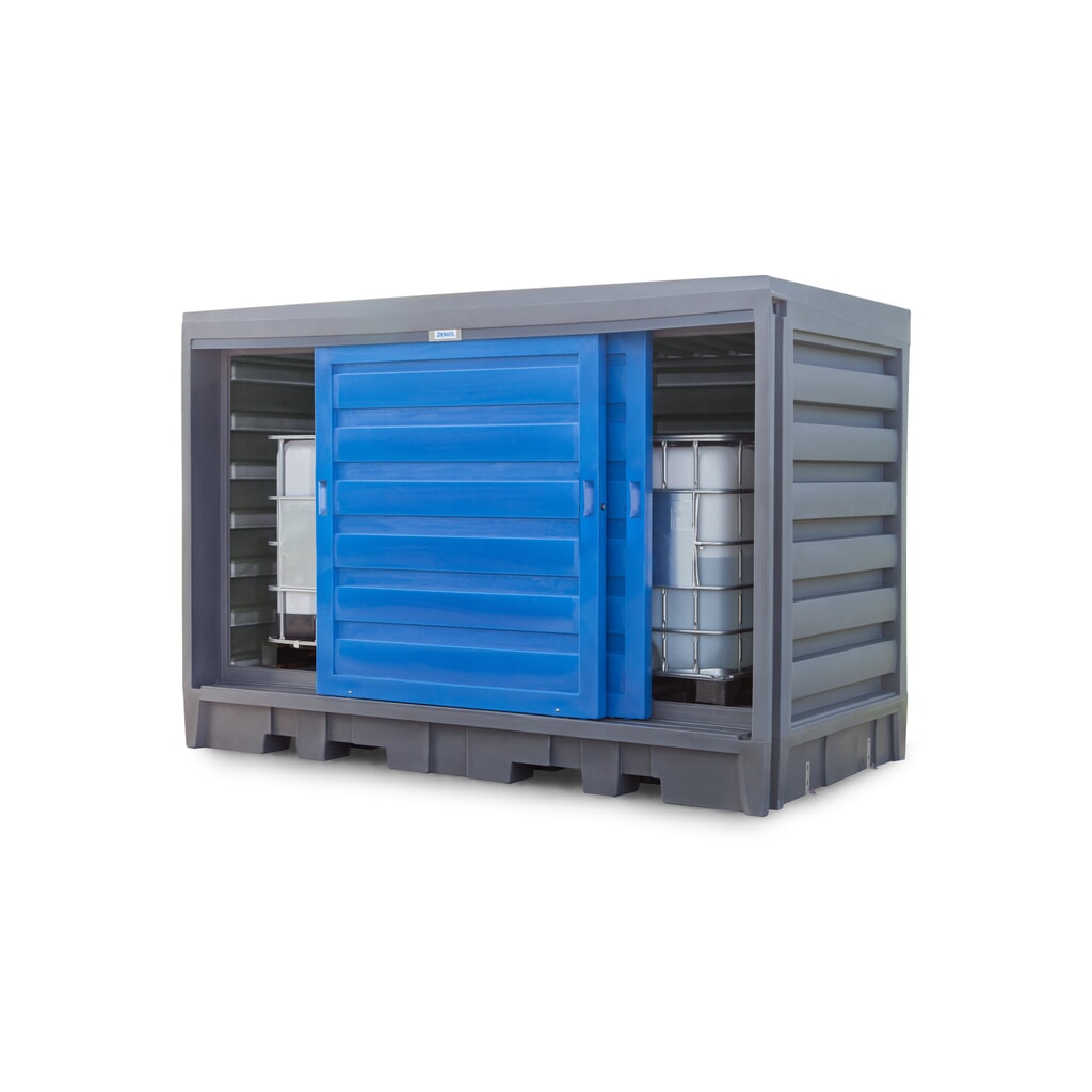 Fassdepot aus PE, HxBxT 2.170 x 3.200 x 1.740 mm, 2x IBC oder 8x 200 l Produktabbildung Nr. 5: Fassdepot aus PE, HxBxT 2.170 x 3.200 x 1.740 mm, 2x IBC oder 8x 200 l