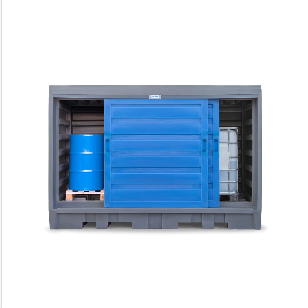 Fassdepot aus PE, HxBxT 2.170 x 3.200 x 1.740 mm, 2x IBC oder 8x 200 l Produktabbildung Nr. 9: Fassdepot aus PE, HxBxT 2.170 x 3.200 x 1.740 mm, 2x IBC oder 8x 200 l