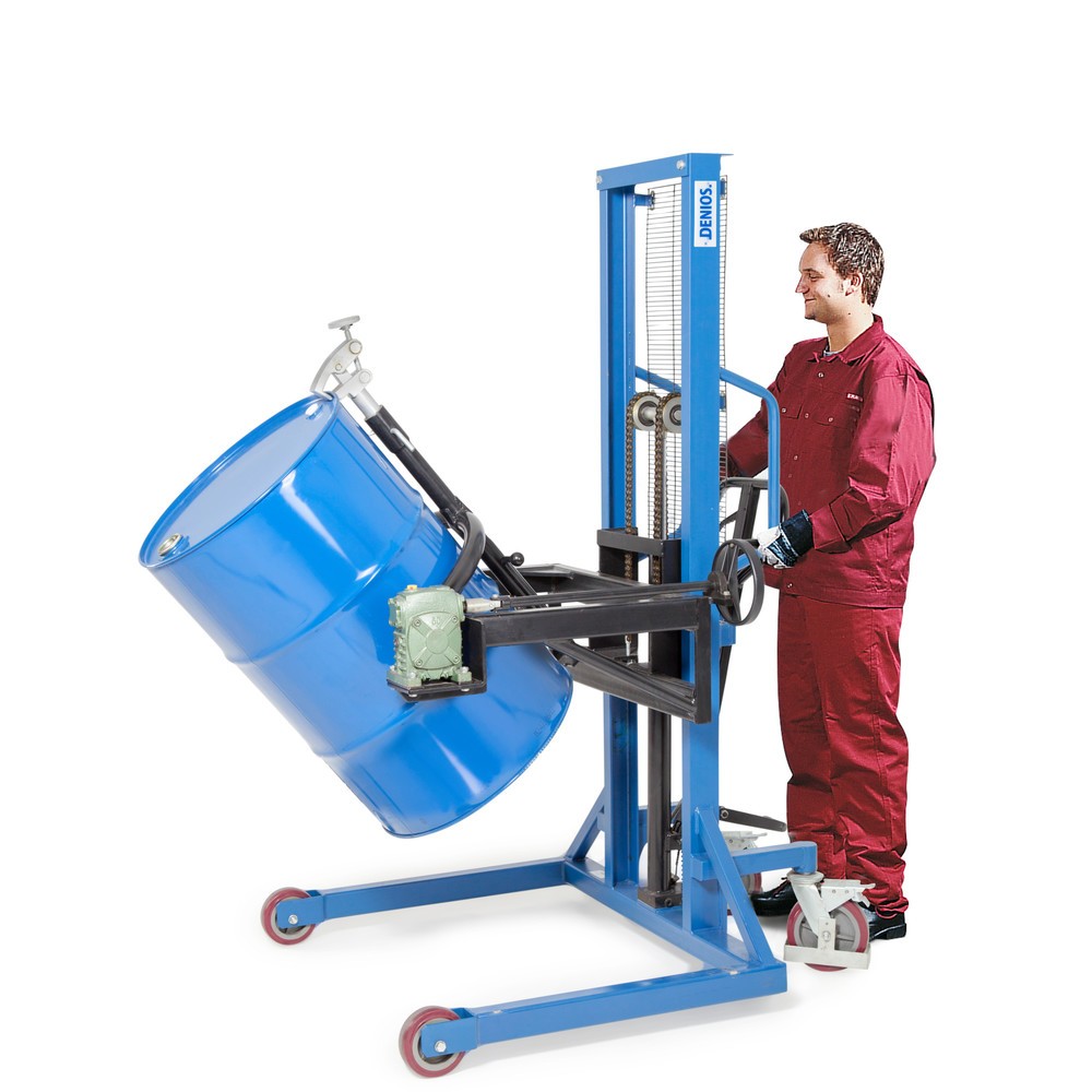Produktabbildung Nr. 4: Fassdreher 180°, TK 350 kg, Deichselhub, Hubhöhe 0-1.300 mm