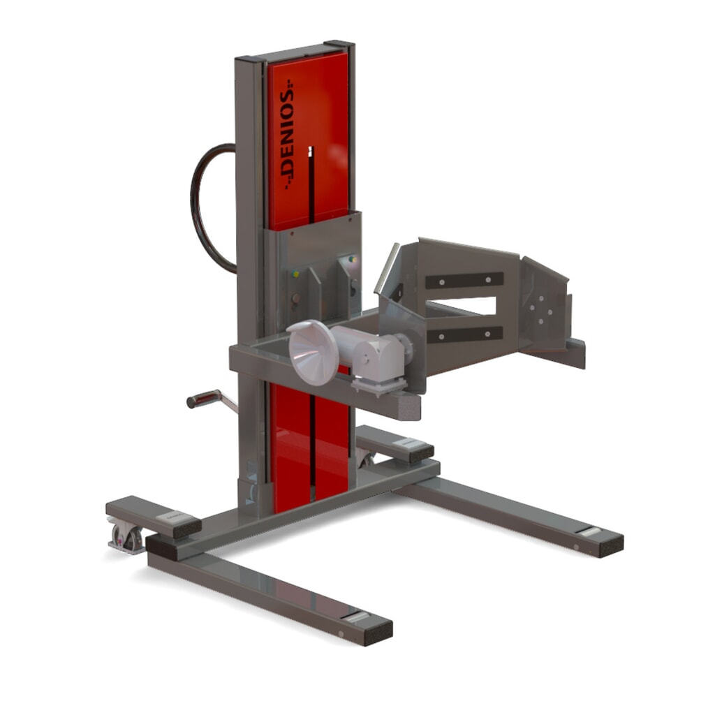 Fasslifter Secu Ex mit Fasswender, breit, Hubhöhe max. 930 mm Produktabbildung: Fasslifter Secu Ex mit Fasswender, breit, Hubhöhe max. 930 mm
