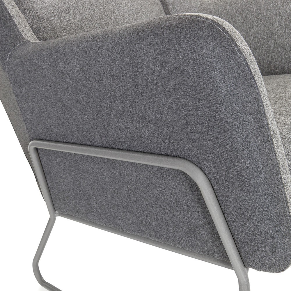 N° de l'image du produit 2 : fauteuil lounge hjh OFFICE LAGUN, piètement luge, 1 place, gris clair/gris foncé