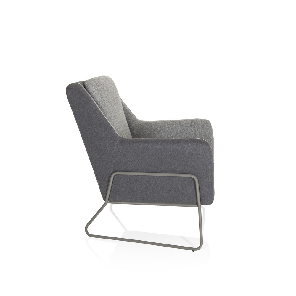 N° de l'image du produit 7 : fauteuil lounge hjh OFFICE LAGUN, piètement luge, 1 place, gris clair/gris foncé