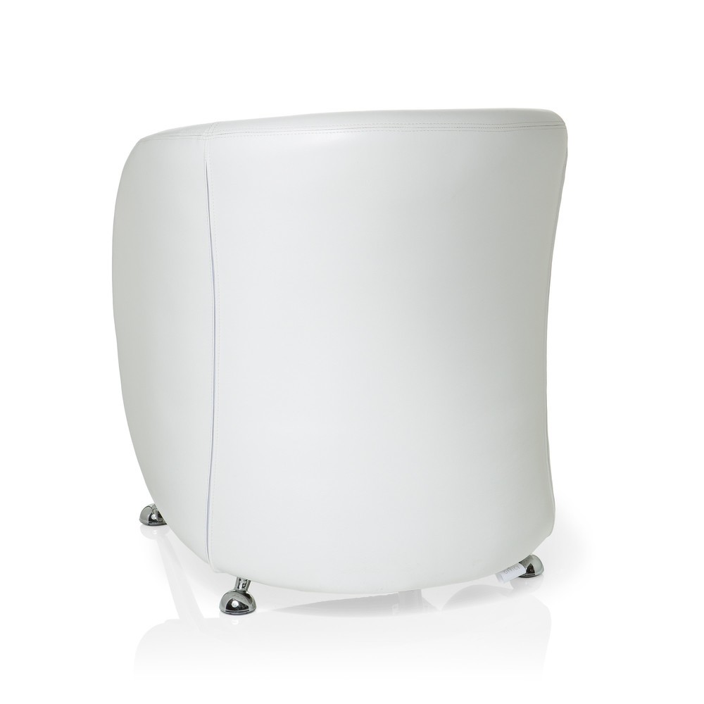 N° de l'image du produit 8 : Fauteuil lounge / fauteuil club hjh OFFICE / ST. LUCIA similicuir, blanc