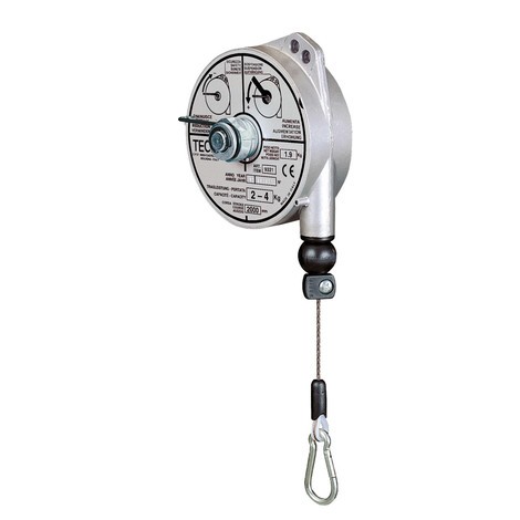 Federzug für EX-Schutzzonen, mit Arretierung, Seilauszug 2,5 m, Tragkraft 2-14 kg