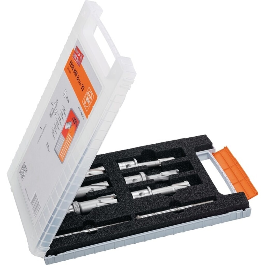 FEIN Kernbohrersatz Best Of, 8-teilig Durchmesser 12-22 mm, Hartmetall Produktabbildung: FEIN Kernbohrersatz Best Of, 8-teilig Durchmesser 12-22 mm, Hartmetall