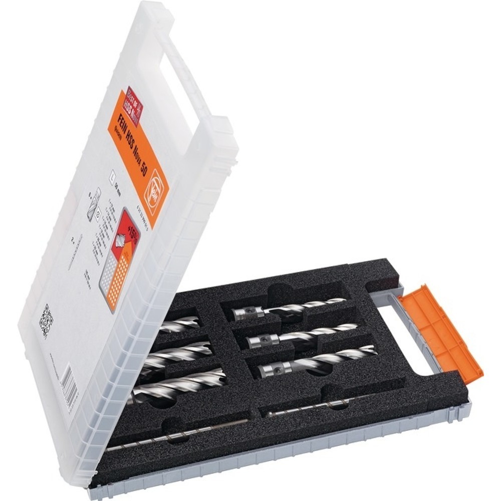 Produktabbildung: FEIN Kernbohrersatz Best Of, 8-teilig Durchmesser 12-22 mm, HSS