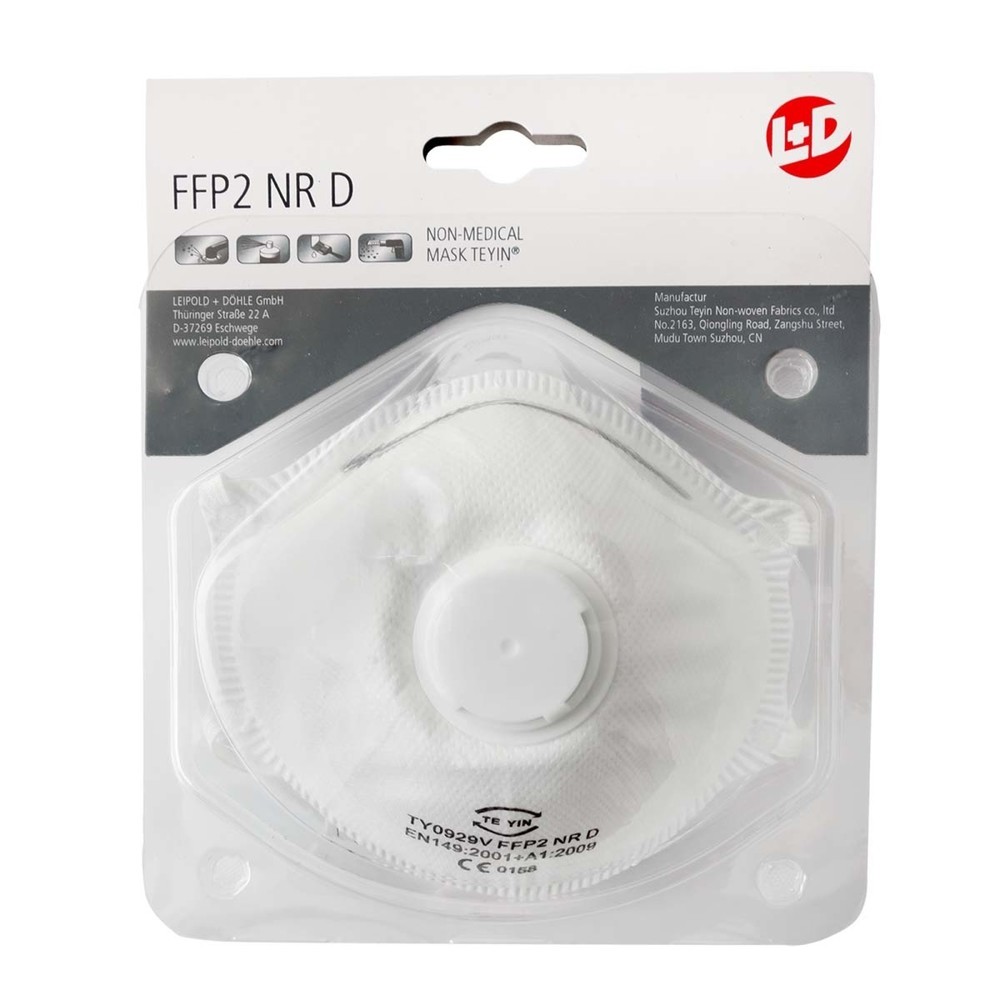 Produktabbildung: Feinstaubmaske FFP2 NR D mit Ventil, Inhalt 1 Stück