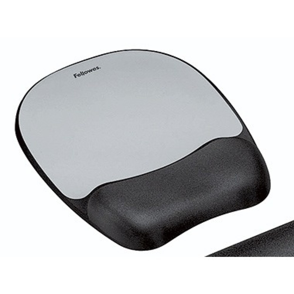 Produktabbildung: FELLOWES Memory Foam Mauspad mit Handgelenkauflage / Silberstreifen