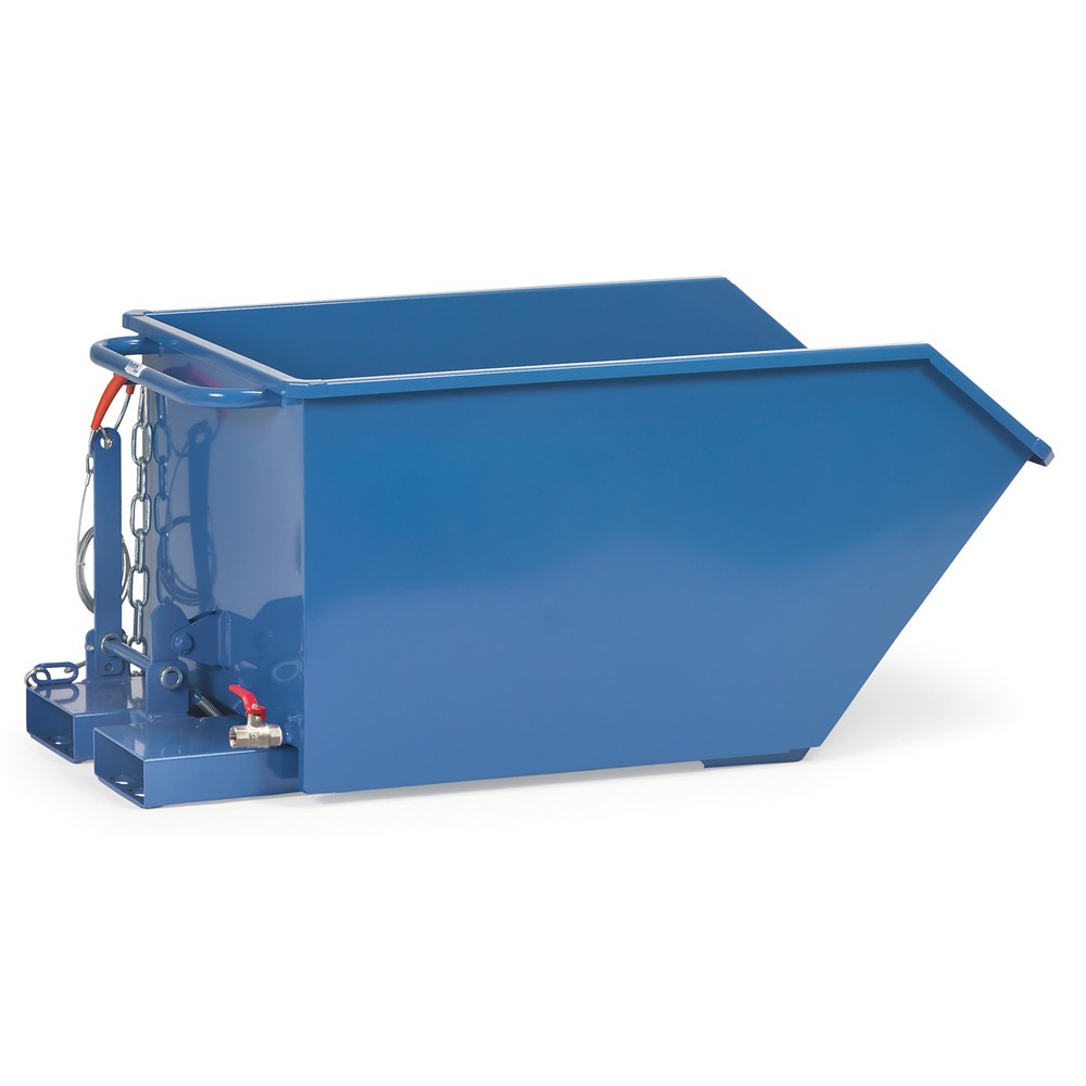 Illustration du produit: Benne auto-basculante fetra® avec robinet de vidange, volumes du conteneur 500 l, capacité de charge 1.000 kg