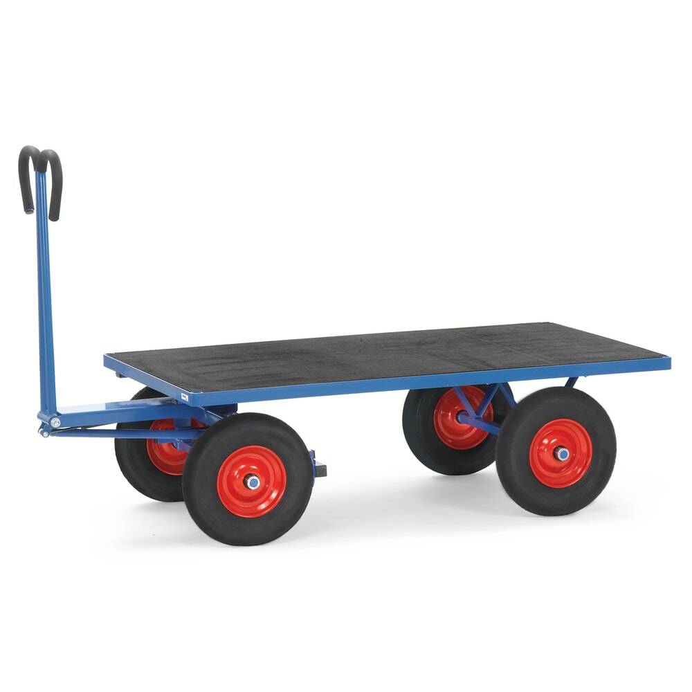 Imagen del producto: carro con plataforma manual fetra® sin paredes, área de carga An x F 900 x 1.600 mm, capacidad de carga 1.000 kg, bandajes de goma maciza