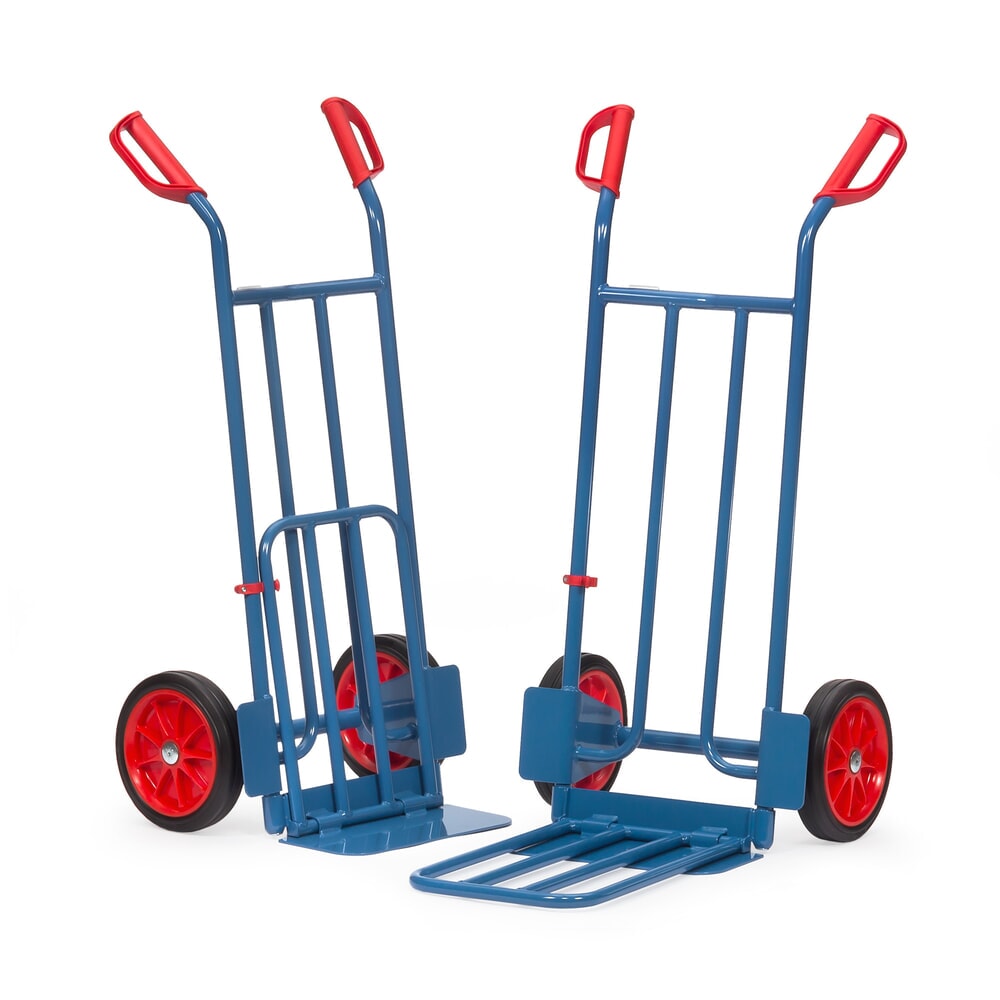 Número de imagen del producto 2: Carro para paquetes fetra®, con pala plegable, capacidad de carga 250 kg, pala BxT 400 x 150 mm, bandajes de goma maciza