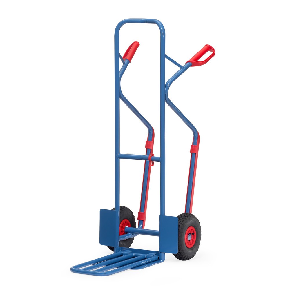 Número de imagen del producto 1: Carro para paquetes fetra®, con pala plegable + conteras, capacidad de carga 300 kg, pala BxT 320 x 250 mm, bandajes neumáticos