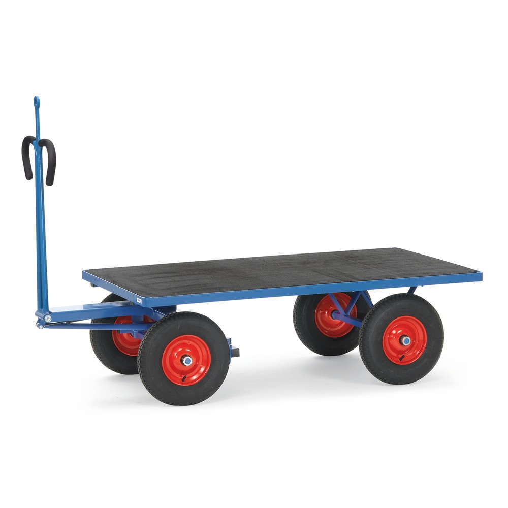 Illustration du produit: Char à bras lourd fetra® avec pneumatiques gonflables, anneau de remorquage, H × l × L 1 200 × 900 × 1 945 mm, capacité de charge 1.000 kg