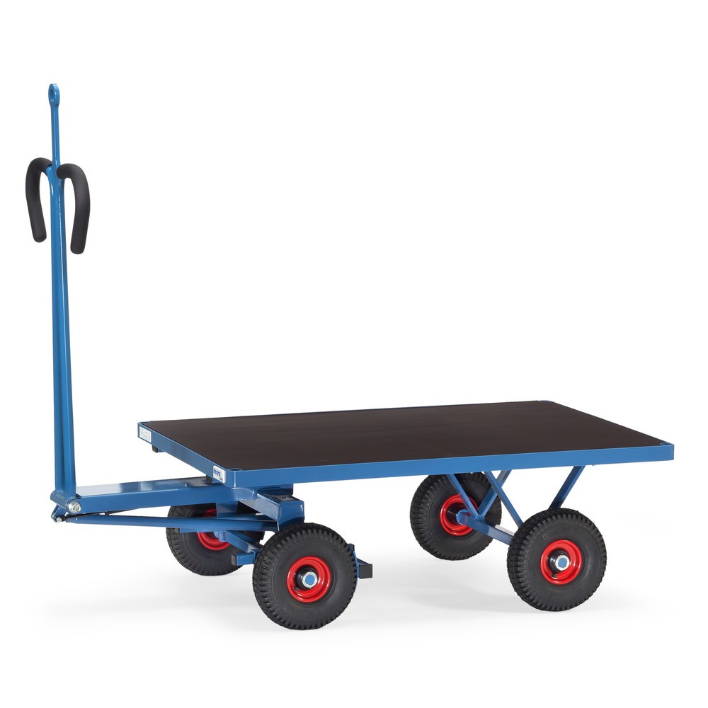 Illustration du produit: Char à bras lourd fetra® avec pneumatiques gonflables, anneau de remorquage, H × l × L 1 130 × 800 × 1 545 mm, capacité de charge 700 kg
