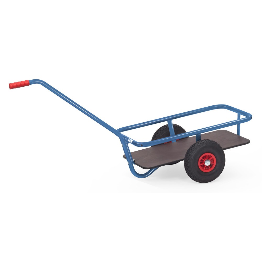 Illustration du produit: Chariot à bras léger fetra® avec roues en caoutchouc plein, H x l x L 777 mm x 581 mm x 1 381 mm, capacité de charge 200 kg, peint en bleu