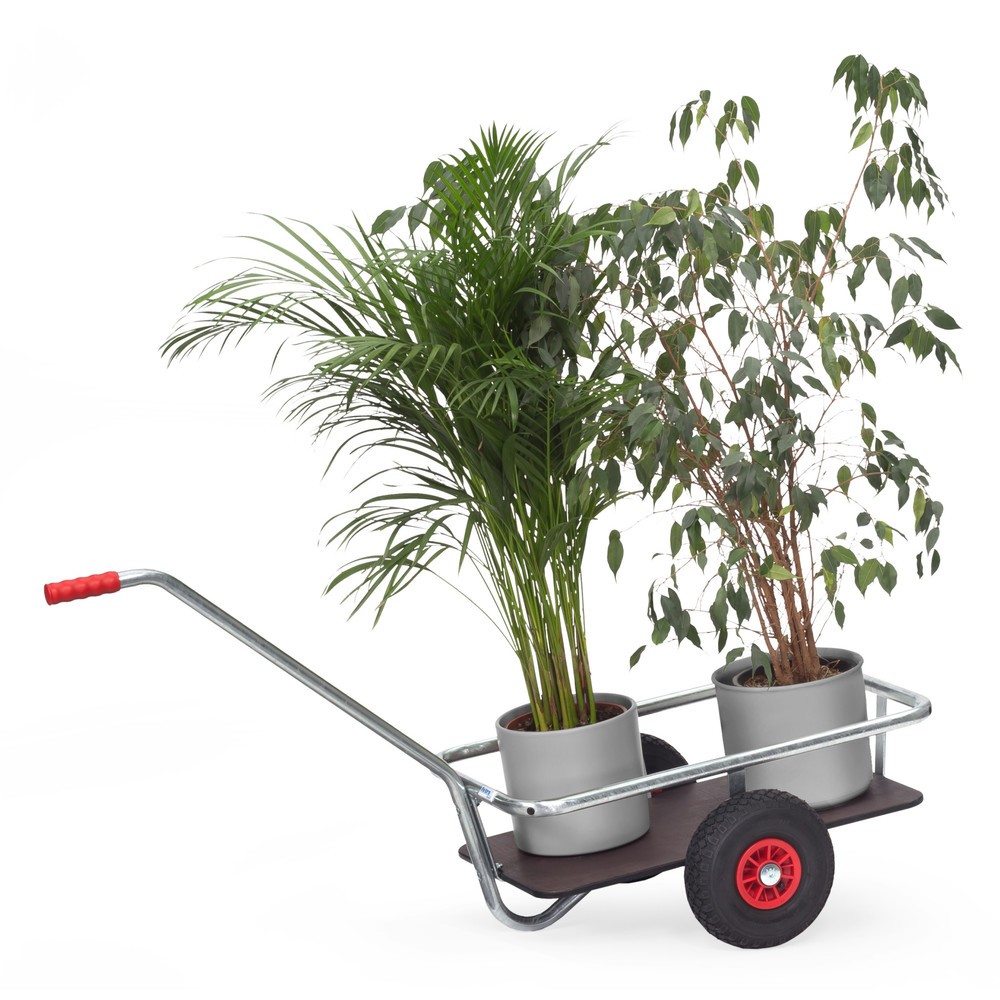 N° de l'image du produit 2 : Chariot à bras léger fetra® avec pneumatiques gonflables, H x l x L 777 mm x 596 mm x 1 381 mm, capacité de charge 200 kg, galvanisé à chaud