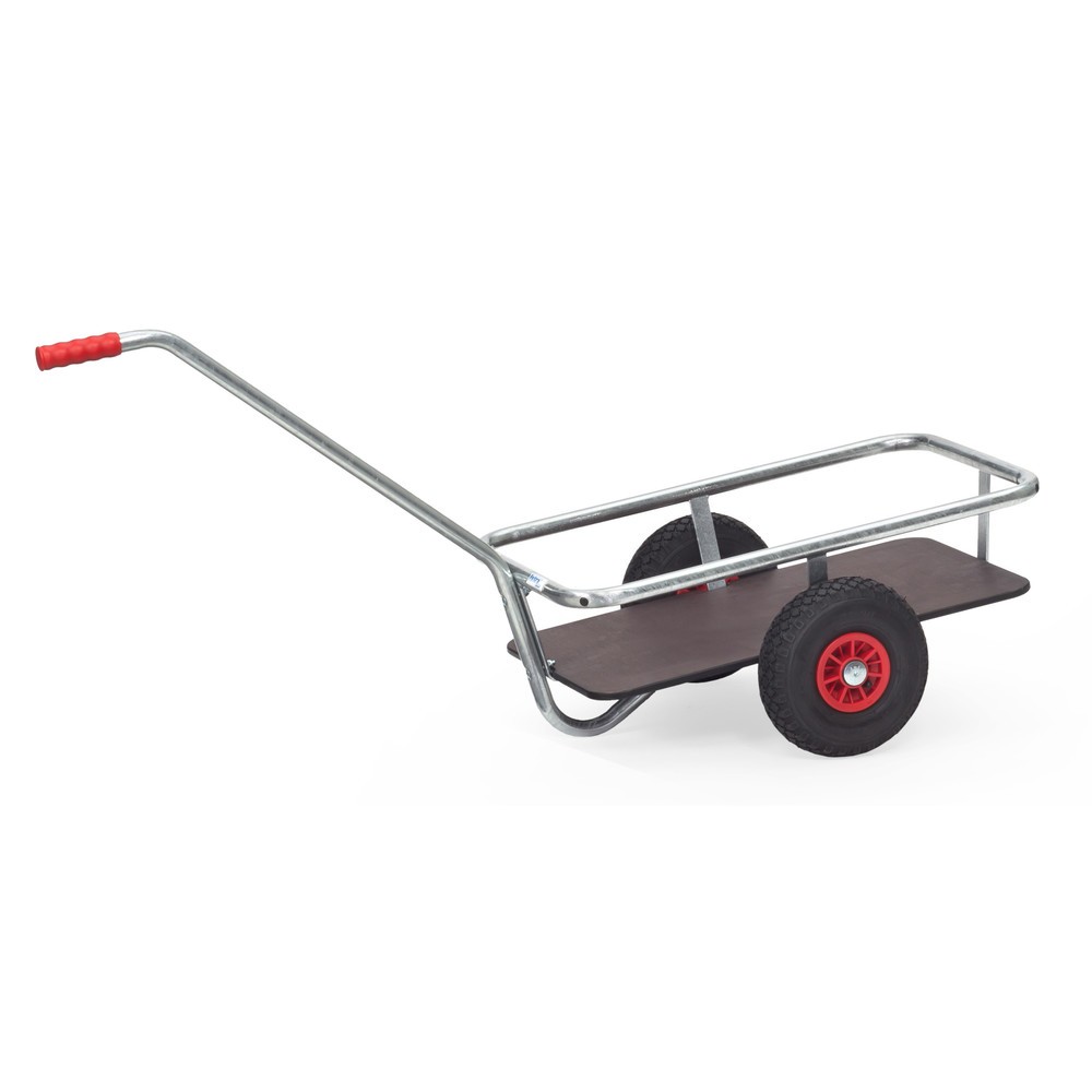 Illustration du produit: Chariot à bras léger fetra® avec pneumatiques gonflables, H x l x L 777 mm x 596 mm x 1 381 mm, capacité de charge 200 kg, galvanisé à chaud