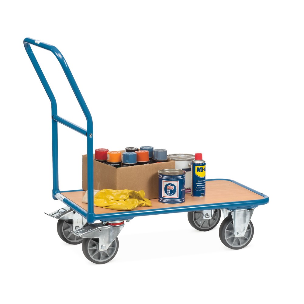 N° de l'image du produit 2 : fetra® Chariot à plate-forme avec surface de chargement en bois lxP 600 x 1 000 mm, capacité de charge 250 kg