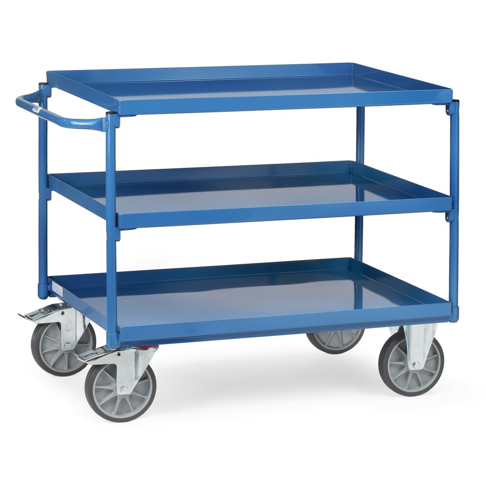 Illustration du produit: fetra® Servante avec bacs étanches à l’huile, 3 bacs de 850 x 500 mm, arceau horizontal