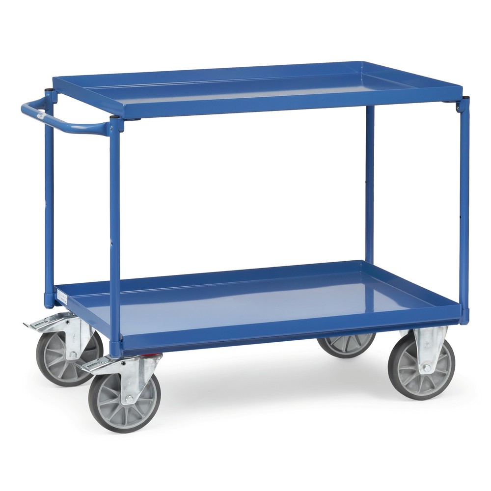 N° de l'image du produit 1 : fetra® Servante avec bacs étanches à l’huile, 2 bacs de 850 x 500 mm, arceau horizontal