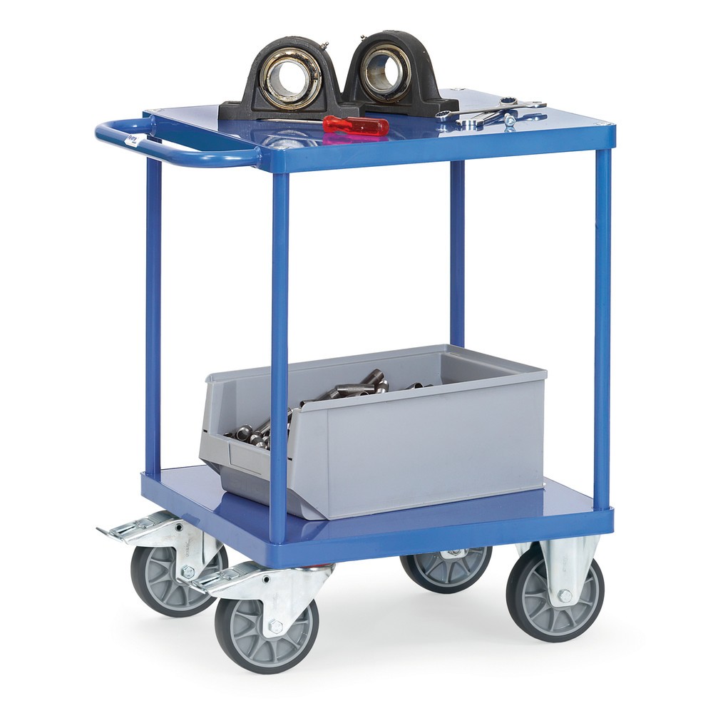 N° de l'image du produit 2 : fetra® Servante et chariot de montage avec tablettes en tôle d’acier de 600 x 600 mm