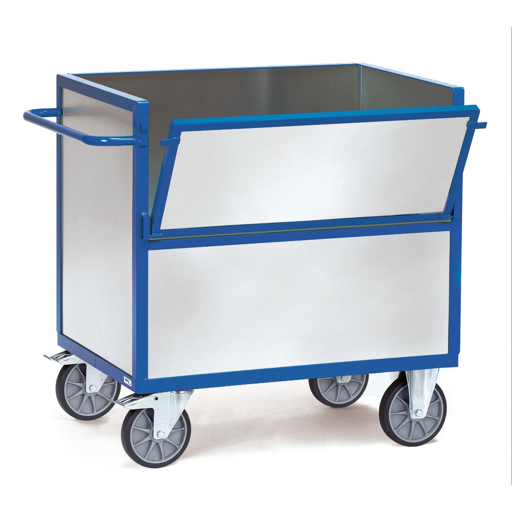 Illustration du produit: Chariot-caisse fetra® avec parois en tôle d’acier galvanisé, surface de chargement 700 x 1.000 mm
