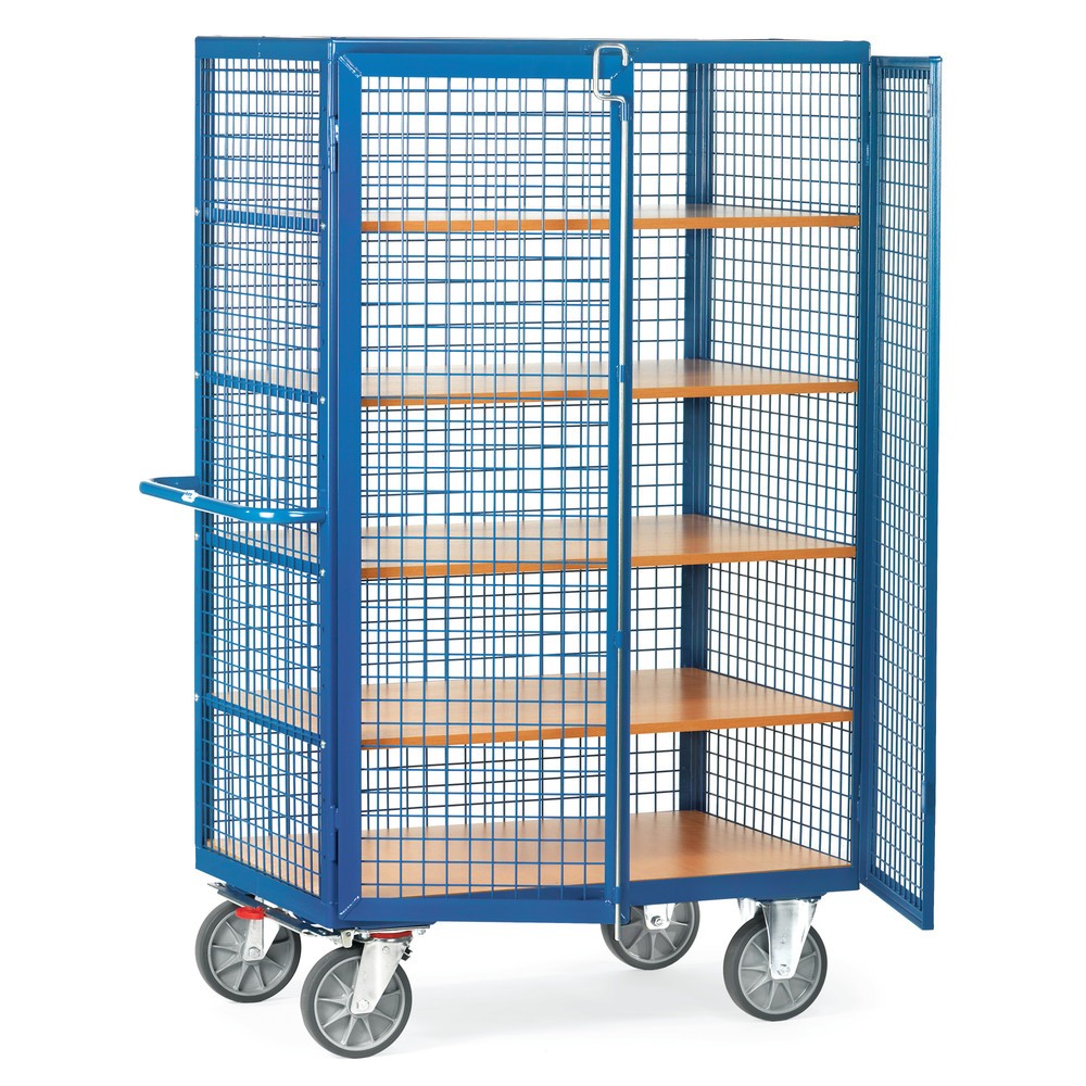 Illustration du produit: Chariot-caisse fetra® avec parois grillagées, 4 plateaux intermédiaires, HxLxP 1 792 x 740 x 1.170 mm