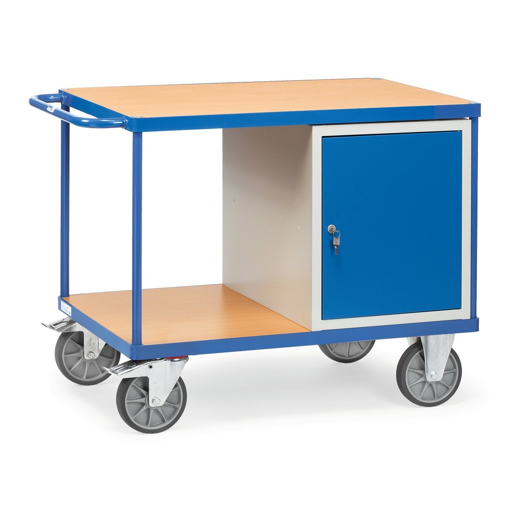 Illustration du produit: Chariot d’atelier fetra®, 1 armoire, 2 plateaux, haut. x larg. x prof. 900 x 809 x 1.200 mm
