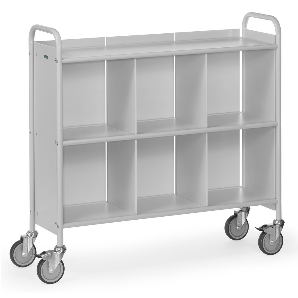Illustration du produit: fetra® Chariot de bureau et à dossiers, 6 compartiments avec paroi arrière