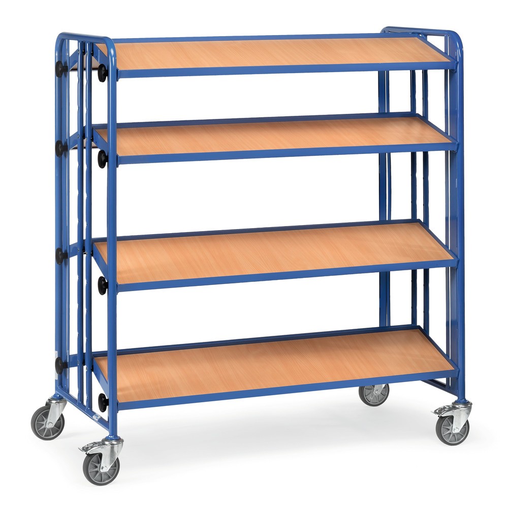 Illustration du produit: fetra® Chariot de montage avec tablettes, 4 tablettes, à deux côtés