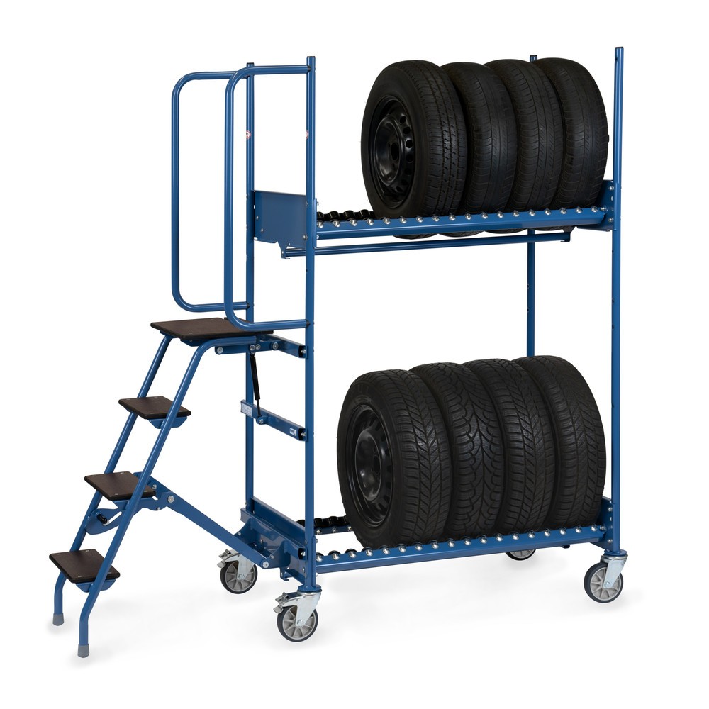 N° de l'image du produit 2 : fetra® Chariot de préparation de commandes pour pneus