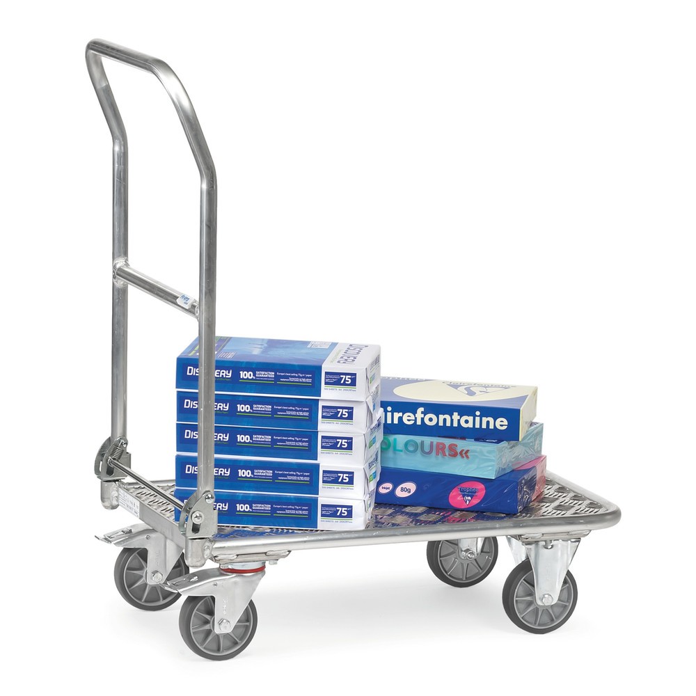 N° de l'image du produit 3 : fetra® Chariot de transport en aluminium, surface de chargement lxP 600 x 900 mm