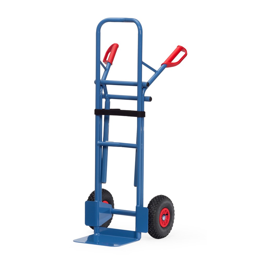 N° de l'image du produit 3 : fetra® Diable porte-chaises en acier, capacité de charge 300 kg, bavette lxP 320 x 250 mm, pneumatiques à bandage plein