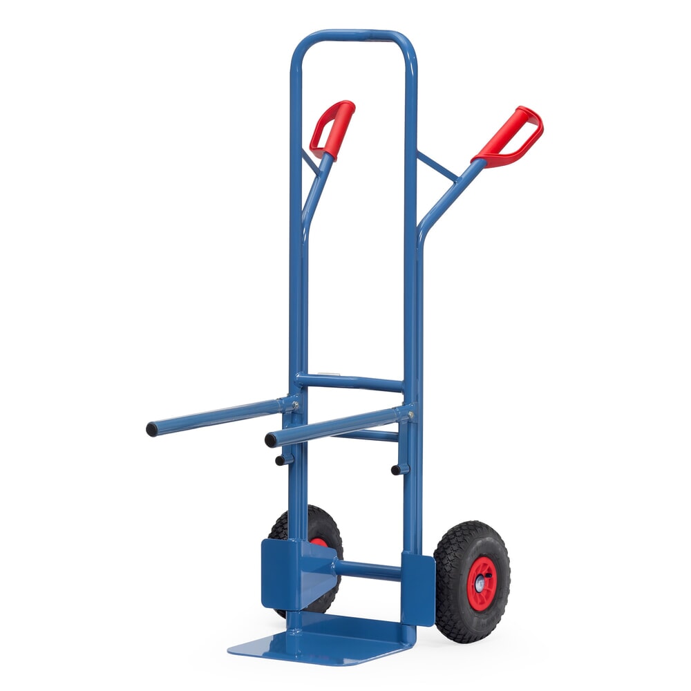 Illustration du produit: Diable pour chaises empilables fetra® en acier, cadre de support vissable, pelle LxP 320 x 250 mm, pneumatique gonflable