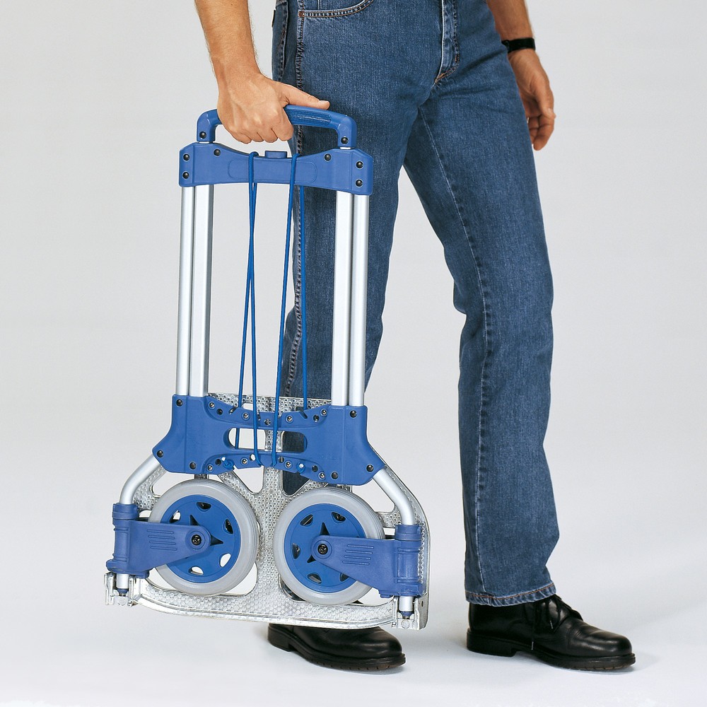 N° de l'image du produit 7 : fetra® Diable de transport pliant en aluminium, capacité de charge 125 kg, bavette lxP 480 x 320 mm