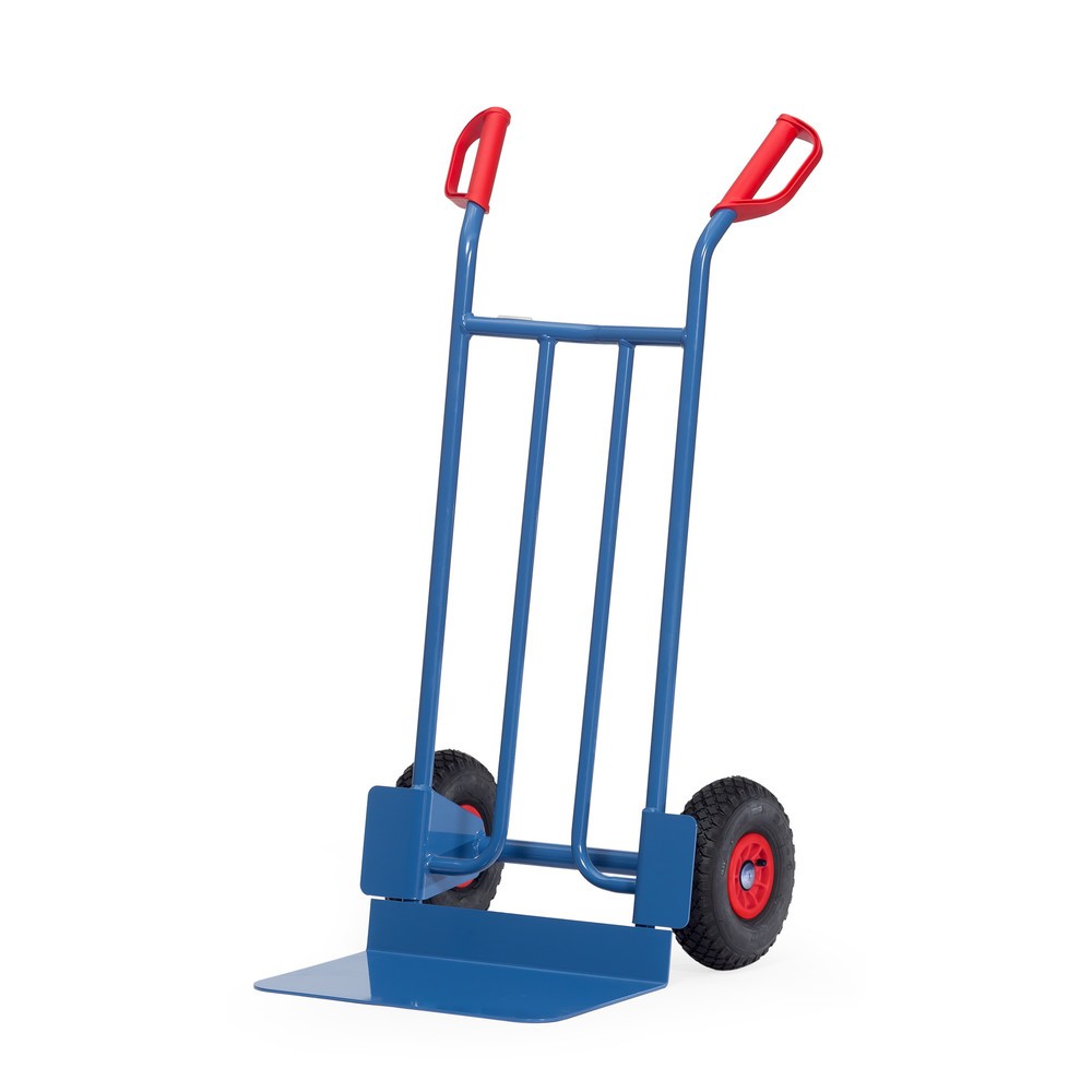 N° de l'image du produit 1 : Diable empilable fetra®, hauteur 1 150 mm, capacité de charge 250 kg, pelle L x P 480 x 300 mm, simple, pneumatiques gonflables