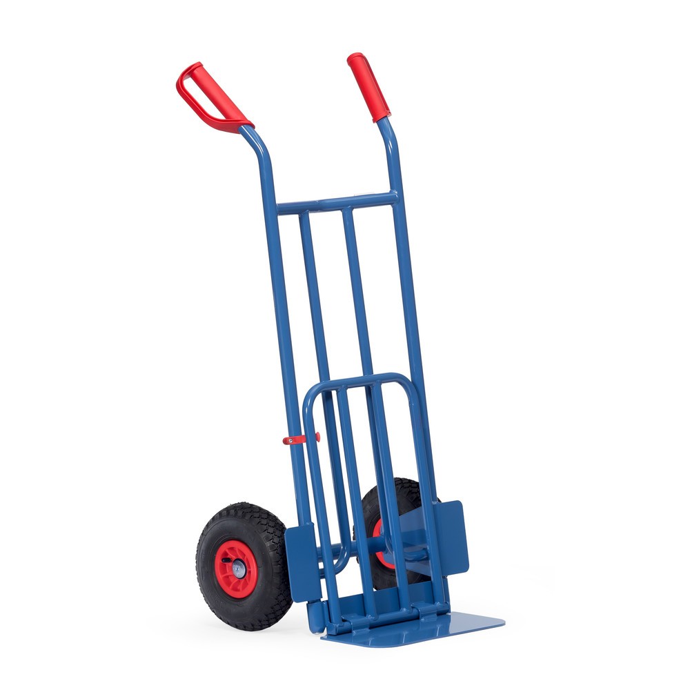 N° de l'image du produit 3 : fetra® Diable à colis, avec bavette rabattable, capacité de charge 250 kg, bavette lxP 400 x 150 mm, pneumatiques gonflables