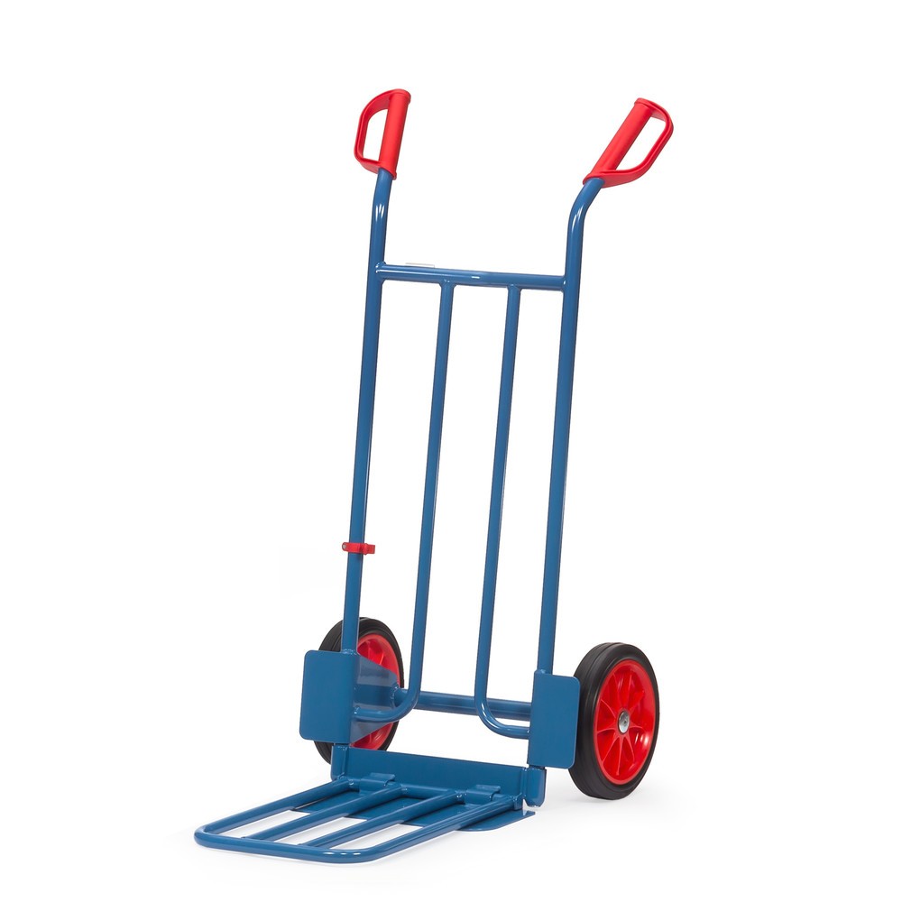 Illustration du produit: fetra® Diable à colis, avec bavette rabattable, capacité de charge 250 kg, bavette lxP 400 x 150 mm, pneumatiques à bandage plein