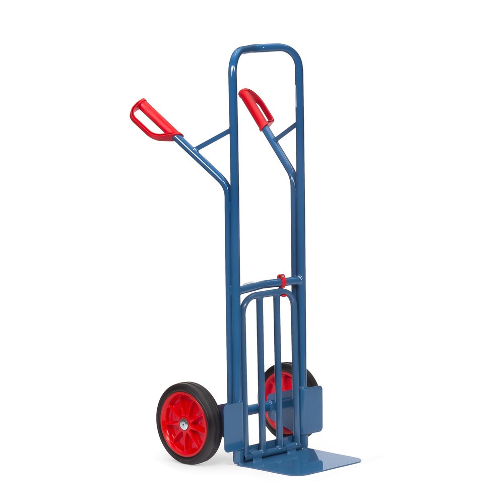 N° de l'image du produit 4 : fetra® Diable à colis, avec bavette rabattable, capacité de charge 300 kg, bavette lxP 320 x 500 mm, pneumatiques à bandage plein