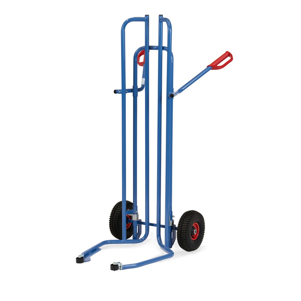 Illustration du produit: Diable pour pneumatiques en acier fetra®, capacité de charge 200 kg, pour 8 pneus, avec rouleaux de guidage, pneumatiques gonflables