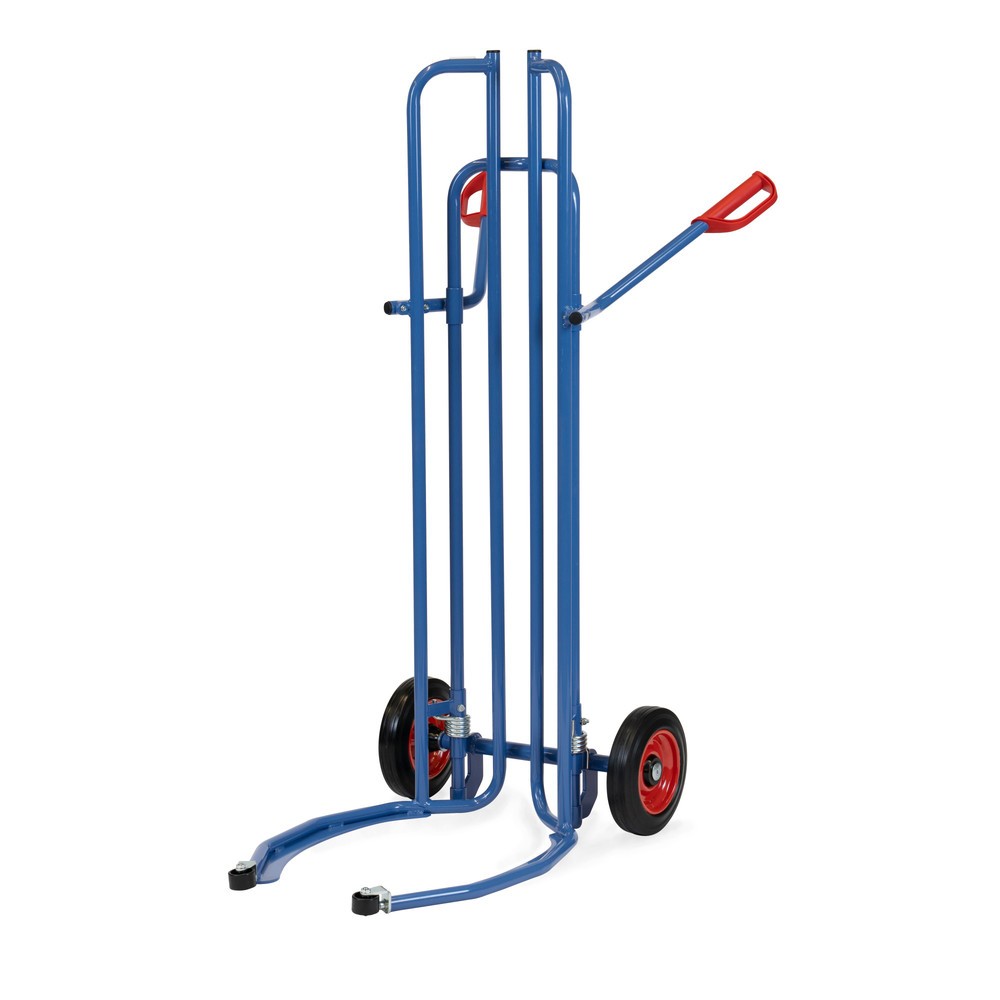Illustration du produit: Diable pour pneumatiques en acier fetra®, capacité de charge 200 kg, pour 8 pneus SUV, avec rouleaux de guidage, pneumatiques en caoutchouc plein